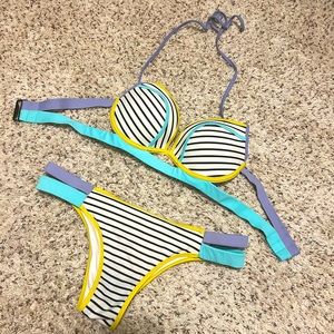 VS stripes with colors bikini. Size M 32D